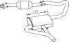 PEUGE 1726FA Middle-/End Silencer